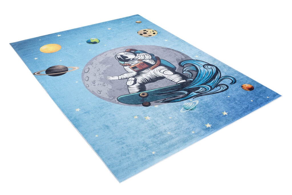 Tappeto Emma Bambini Blu Spazio Antiscivolo