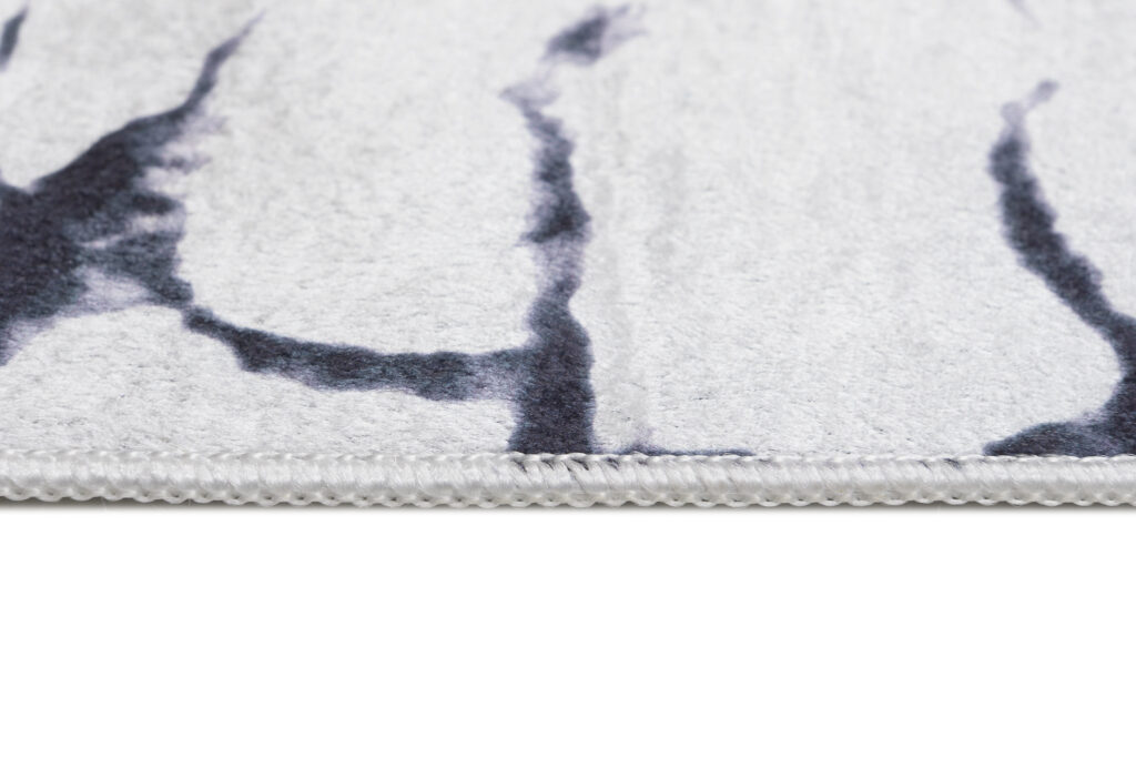 Tappeto Toscana Grigio Marmo Oro Cornice Antiscivolo
