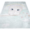 Tappeto Emma Bambini Turchese Gufo Antiscivolo