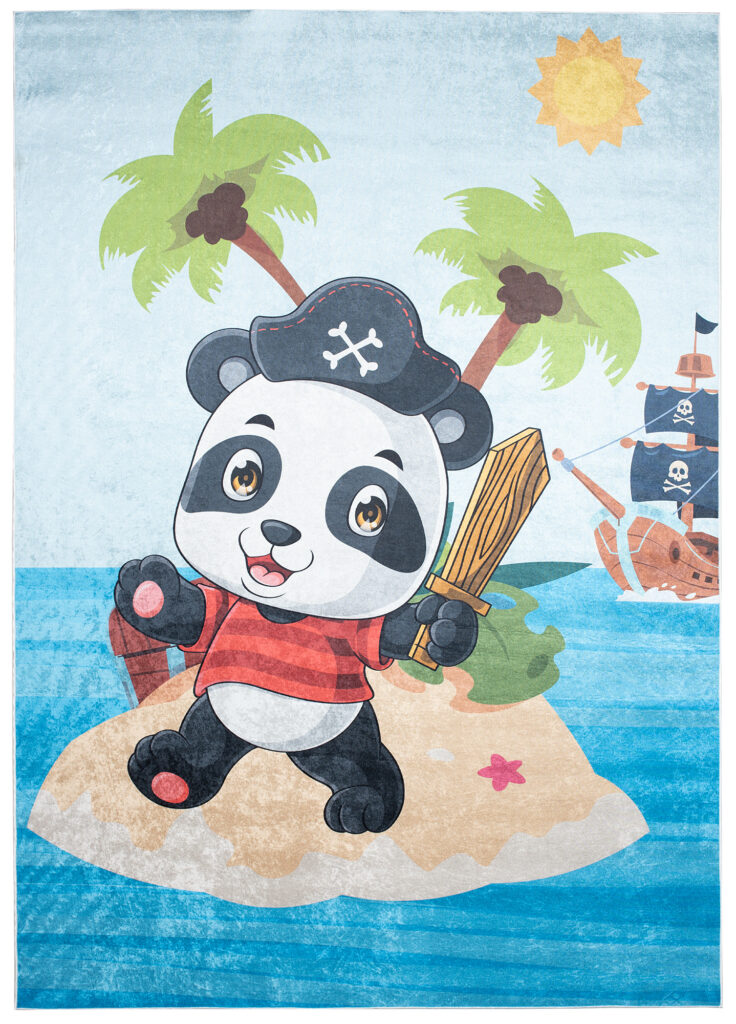 Tappeto Emma Antiscivolo Lavabile Panda Pirata