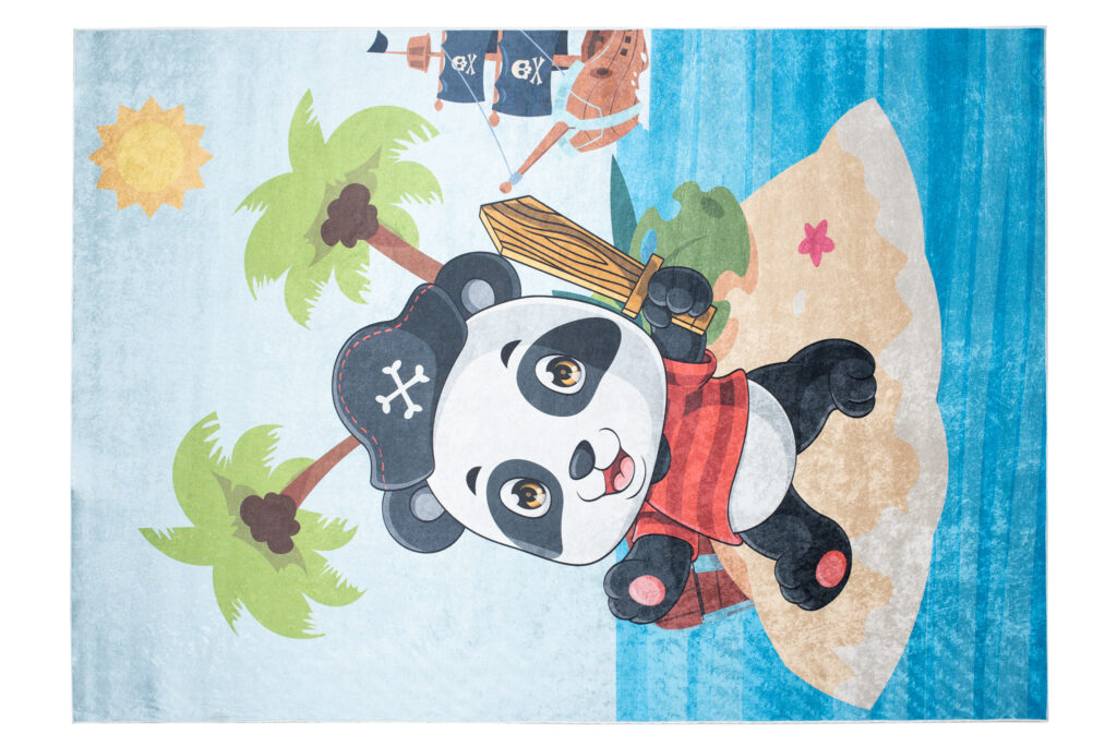 Tappeto Emma Antiscivolo Lavabile Panda Pirata