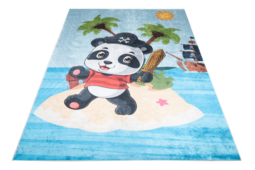 Tappeto Emma Antiscivolo Lavabile Panda Pirata