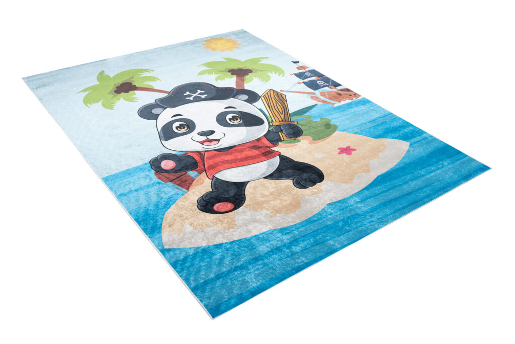Tappeto Emma Antiscivolo Lavabile Panda Pirata