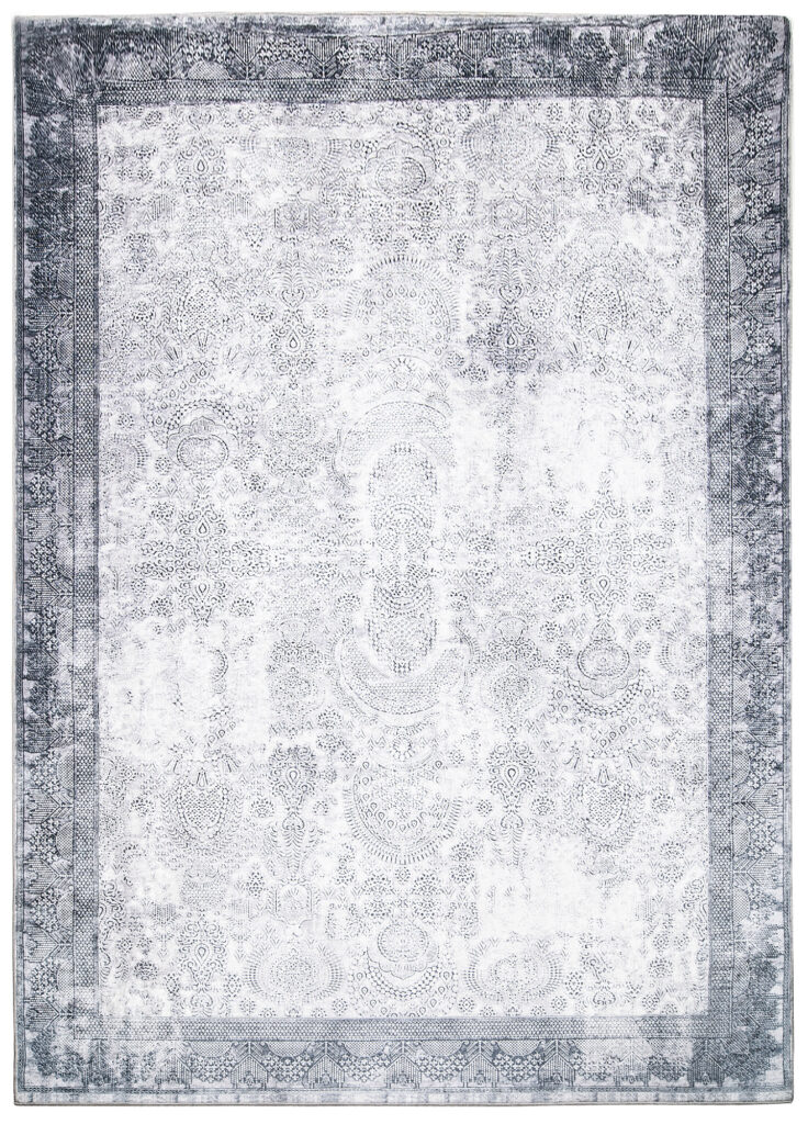 Tappeto Victoria Grigio Sfumato Ornamenti Antiscivolo