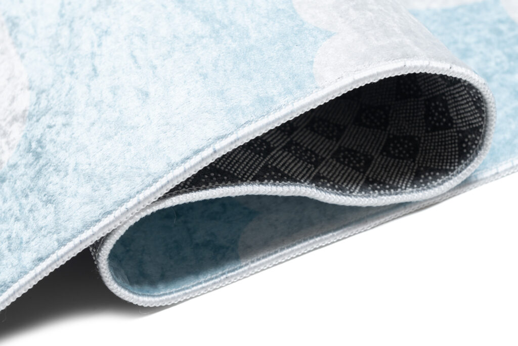 Tappeto Emma Bambini Blu Pallido Nuvole Antiscivolo