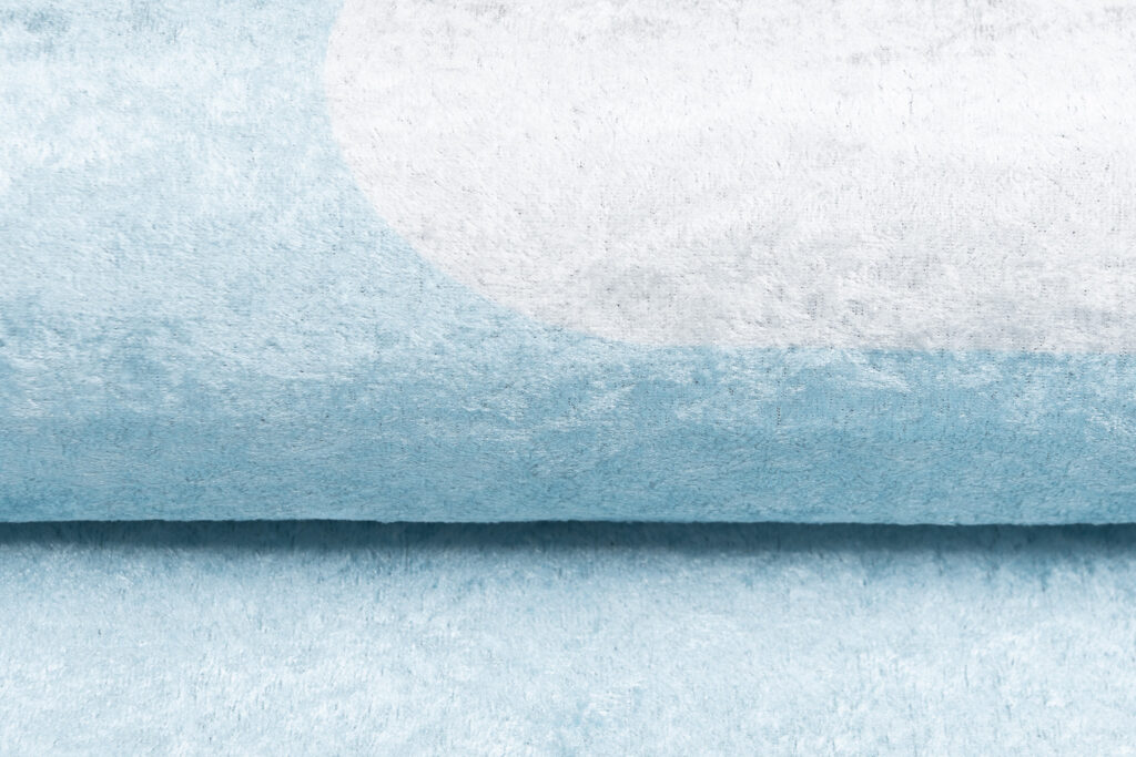 Tappeto Emma Bambini Blu Pallido Nuvole Antiscivolo