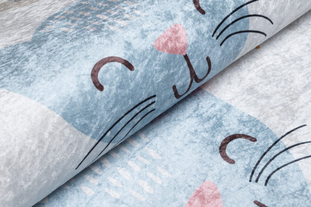 Tappeto Emma Bambini Grigio Animali Colorati Antiscivolo