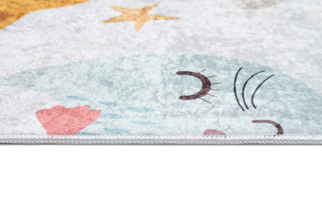 Tappeto Emma Bambini Grigio Animali Colorati Antiscivolo