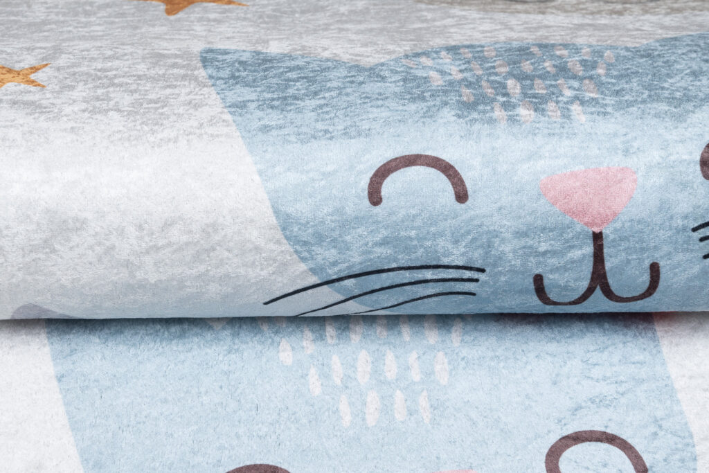 Tappeto Emma Bambini Grigio Animali Colorati Antiscivolo