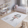 Tappeto Emma Bambini Grigio Bambina Cane Antiscivolo