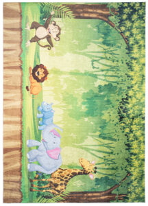 Tappeto Emma Antiscivolo Lavabile Safari Giungla