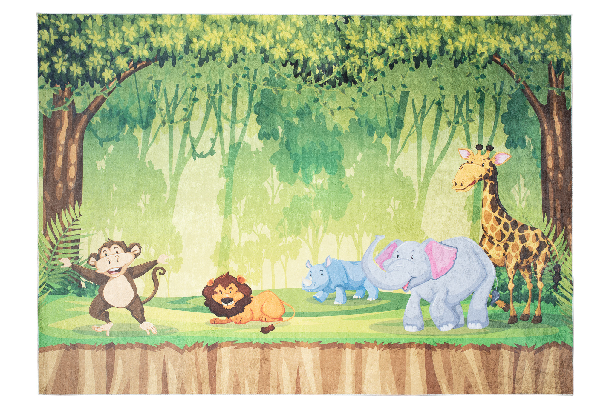 Tappeto Emma Antiscivolo Lavabile Safari Giungla