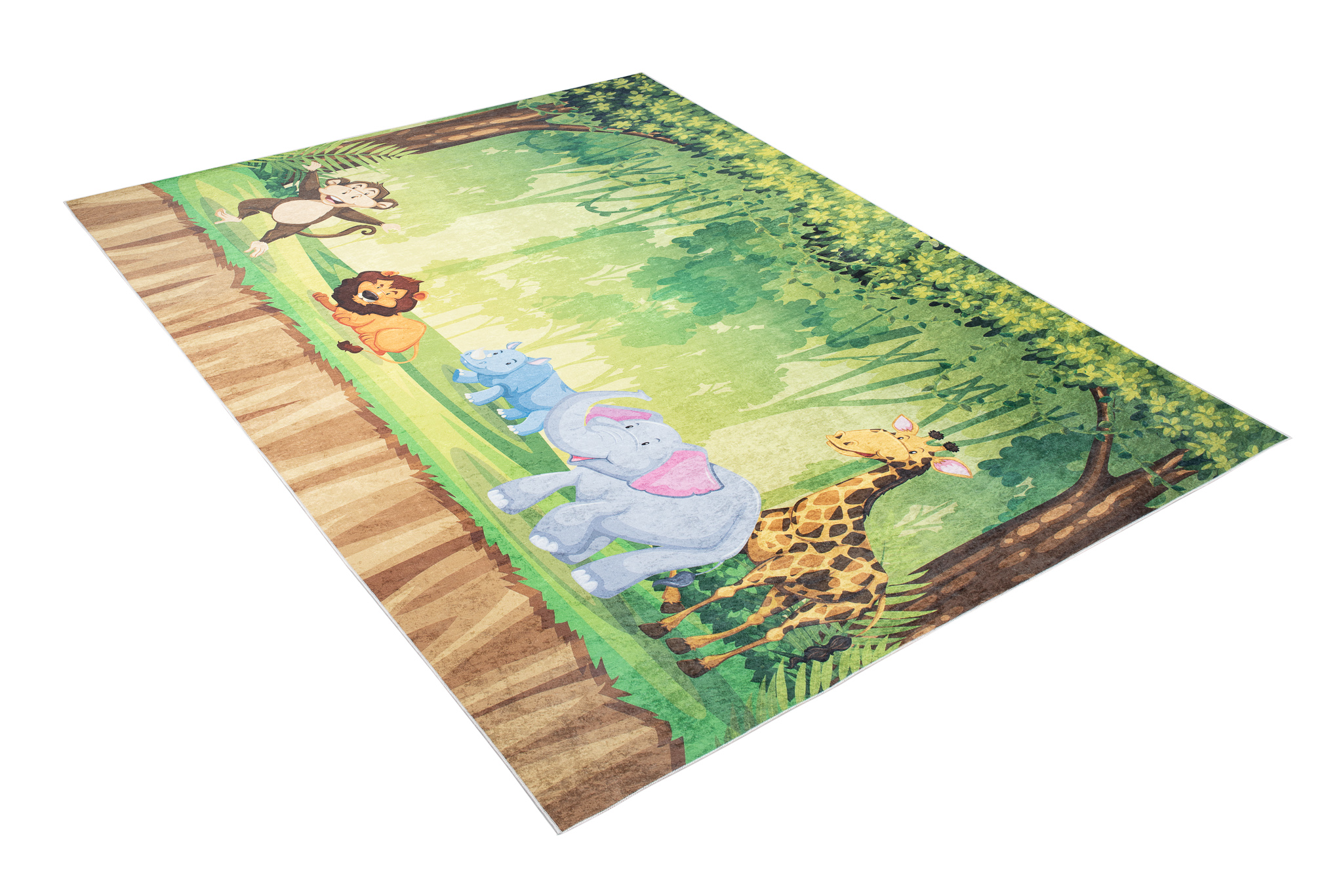 Tappeto Emma Antiscivolo Lavabile Safari Giungla