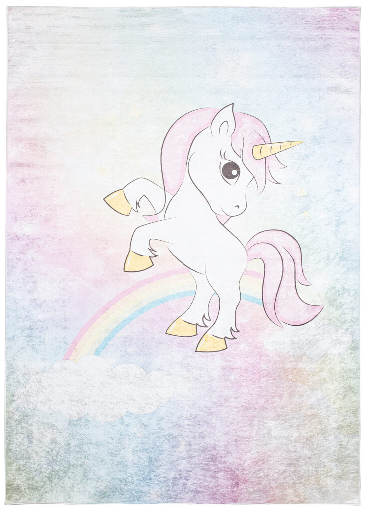 Tappeto Emma Antiscivolo Lavabile Rosa Unicorno