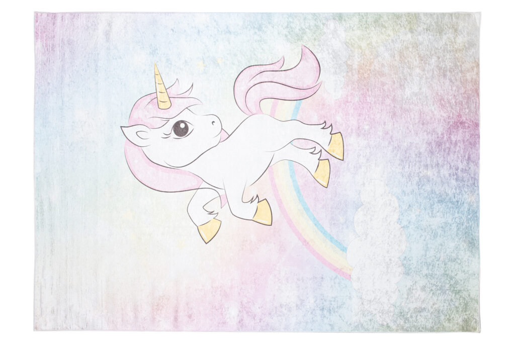 Tappeto Emma Antiscivolo Lavabile Rosa Unicorno