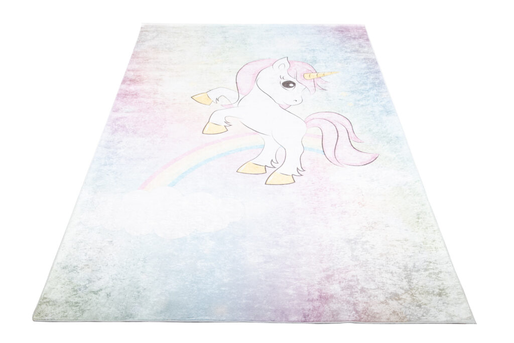 Tappeto Emma Antiscivolo Lavabile Rosa Unicorno