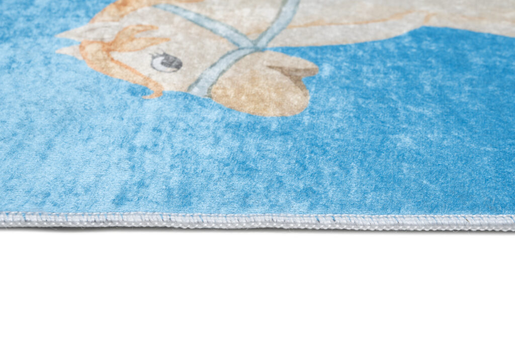 Tappeto Emma Bambini Grigio Blu Giocco a Campana Antiscivolo