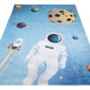 Tappeto Emma Bambini Blu Spazio Astronauta Antiscivolo
