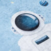 Tappeto Emma Bambini Blu Spazio Astronauta Antiscivolo