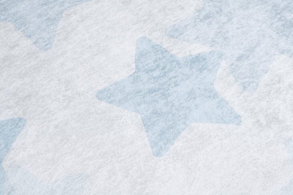 Tappeto Emma Bambini Blu Pallido Stelle Antiscivolo