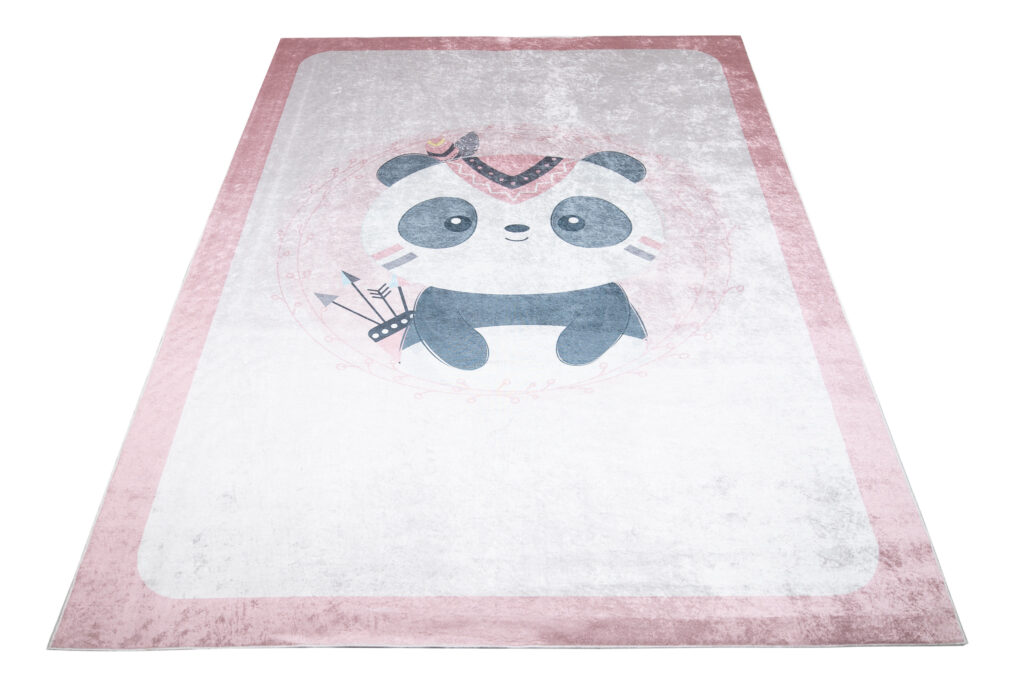Tappeto Emma Antiscivolo Lavabile Rosa Panda