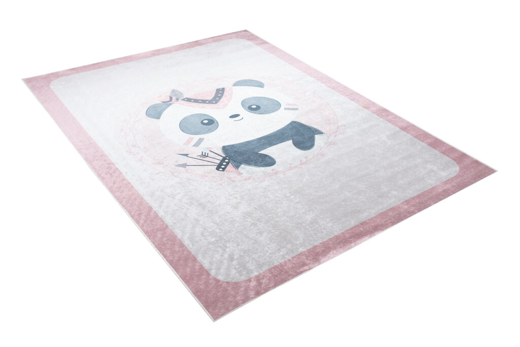 Tappeto Emma Antiscivolo Lavabile Rosa Panda