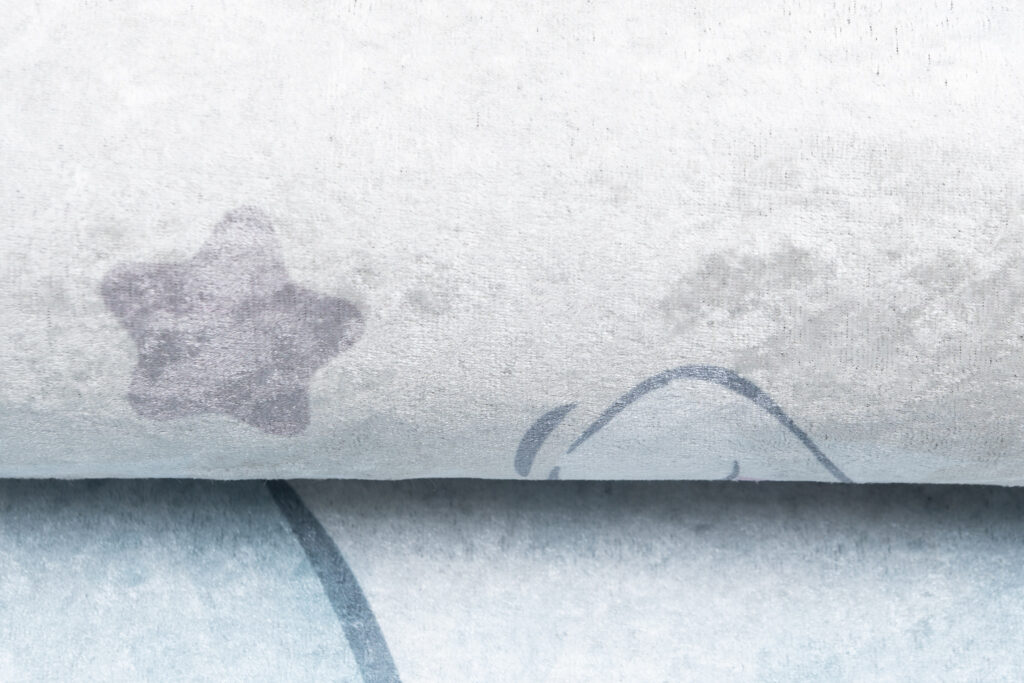 Tappeto Emma Bambini Grigio Elefante Luna Antiscivolo