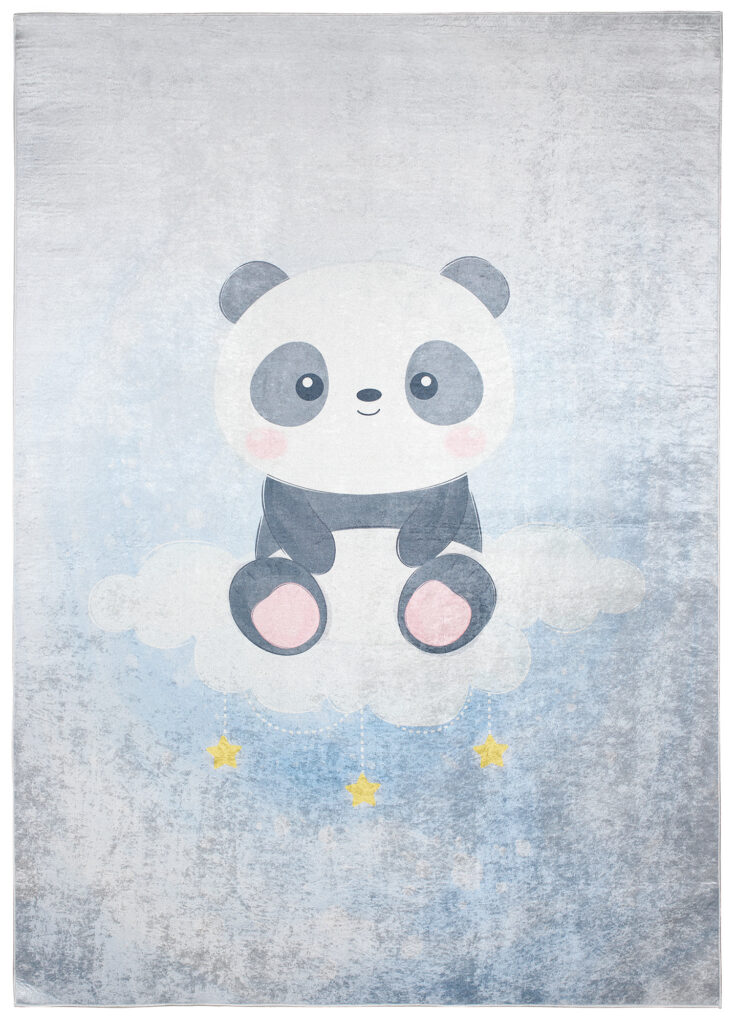 Tappeto Emma Grigio Blu Panda Antiscivolo