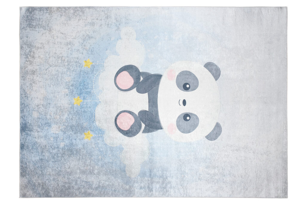 Tappeto Emma Grigio Blu Panda Antiscivolo