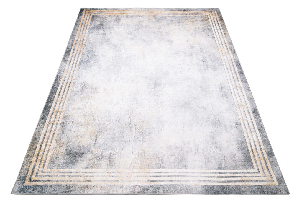 Tappeto Toscana Sfumato Grigio Oro Cornice