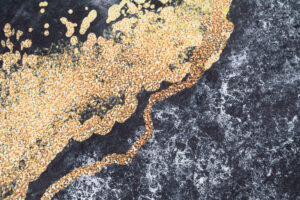 Tappeto Toscana con Frange Grigio Oro Glamour