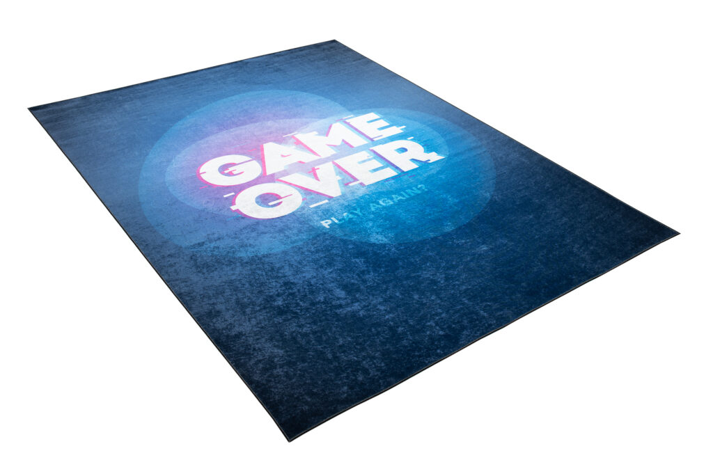 Tappeto Emma Antiscivolo Lavabile Blu Scuro Game Over