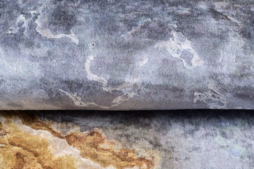 Tappeto Toscana Moderno Grigio Oro Astratto