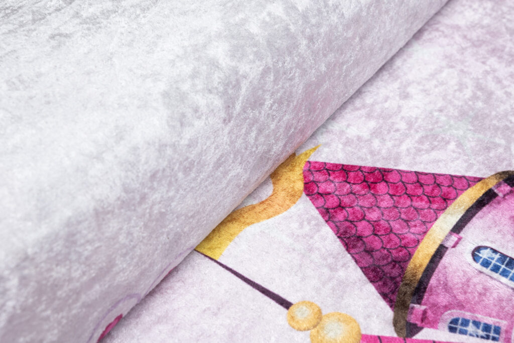 Tappeto Emma Bambini Rosa Castello Principessa Antiscivolo