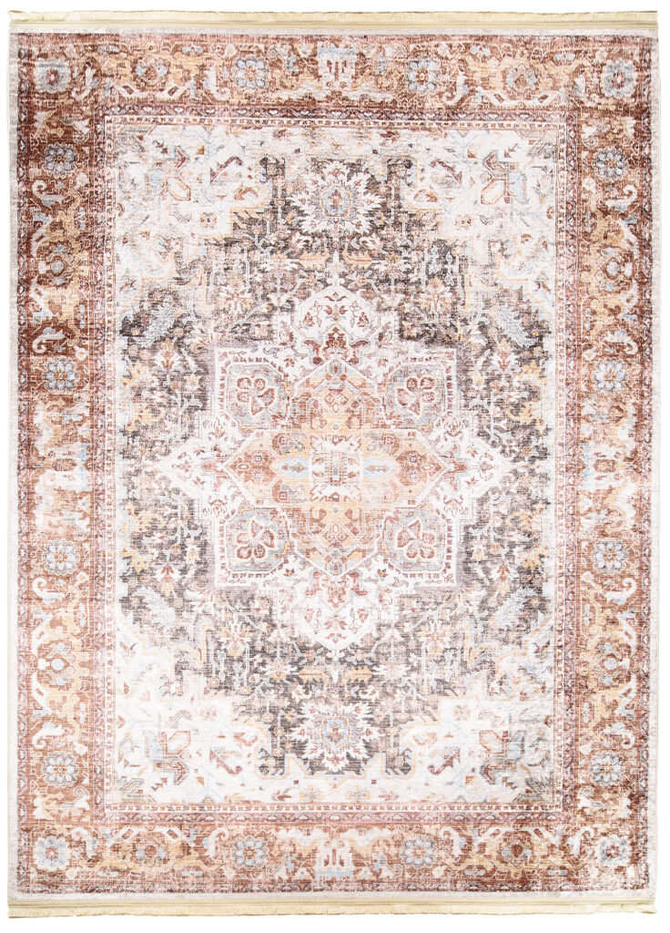 Tappeto Victoria con Frange Classico Beige Crema