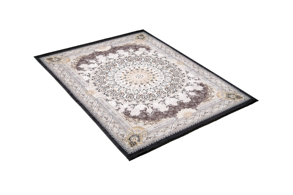 Tappeto Victoria con Frange Classico Rosetta Marrone