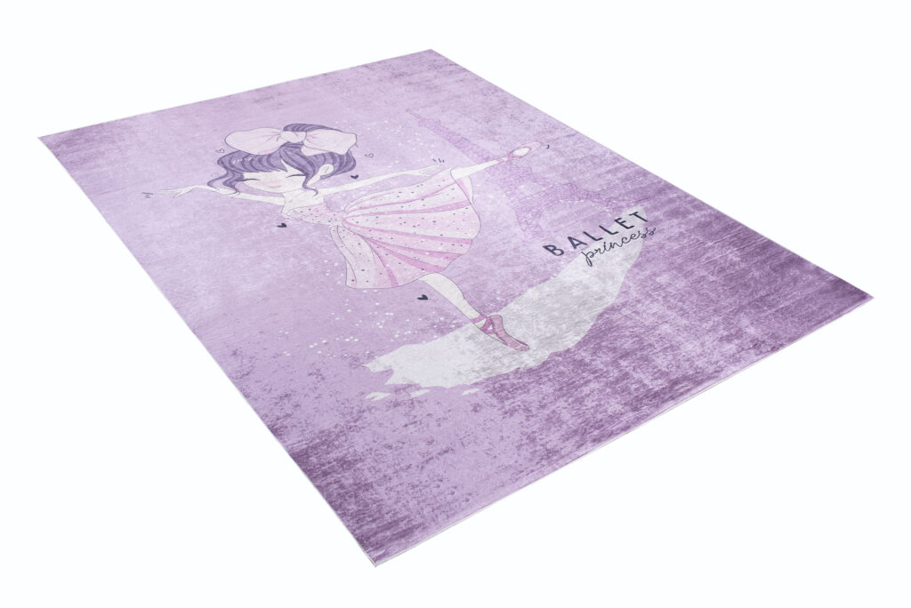 Tappeto Emma Bambini Viola Ballerina Antiscivolo