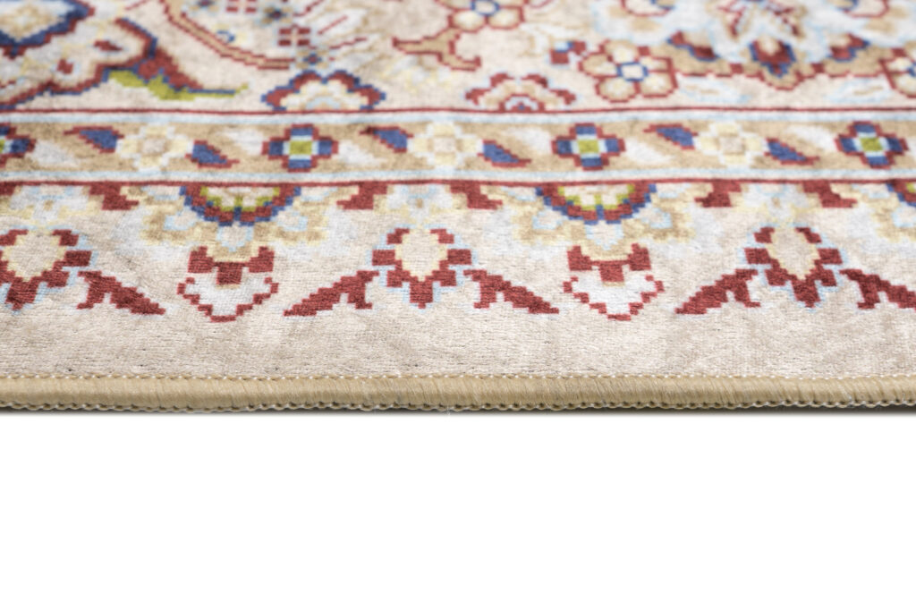 Tappeto Victoria con Frange Crema Rosetta Multicolore
