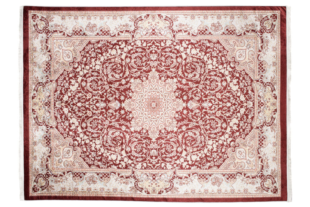 Tappeto Victoria con Frange Tradizionale Marrone Crema