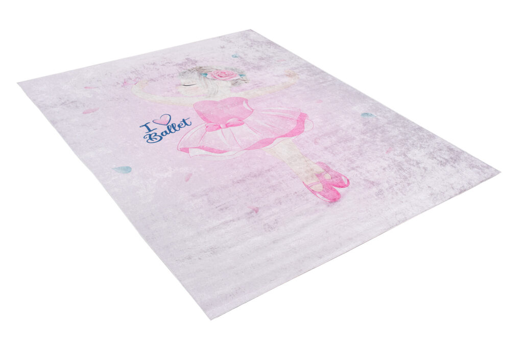 Tappeto Emma Bambini Antiscivolo Rosa Ballerina
