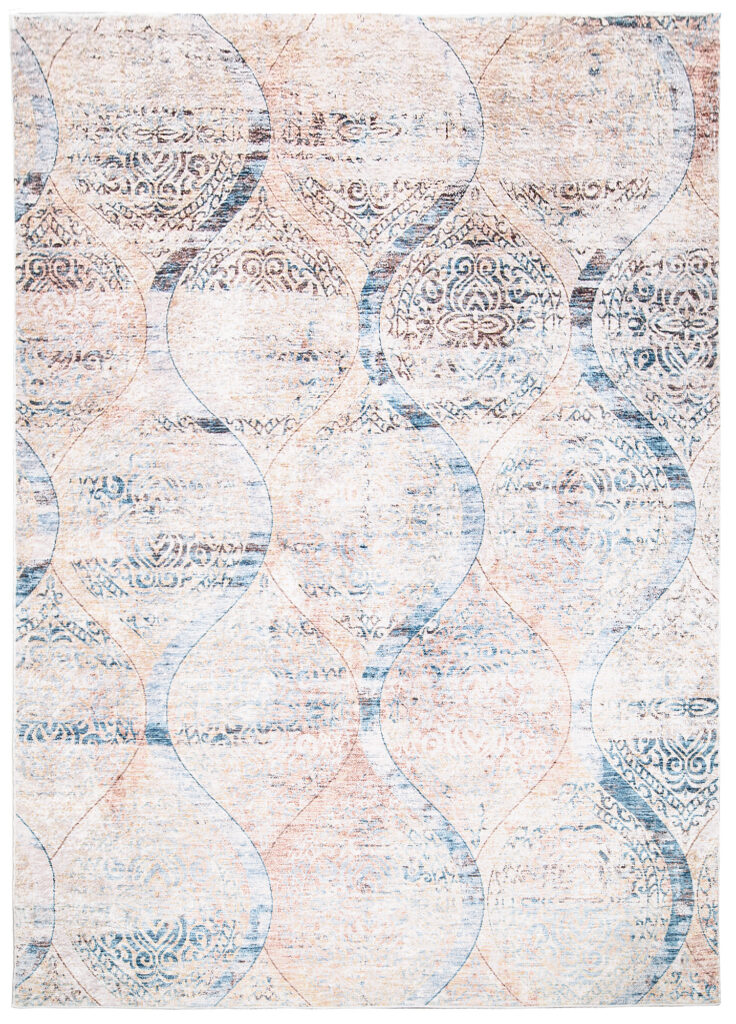 Tappeto Toscana Vintage Blu Beige Ornamenti