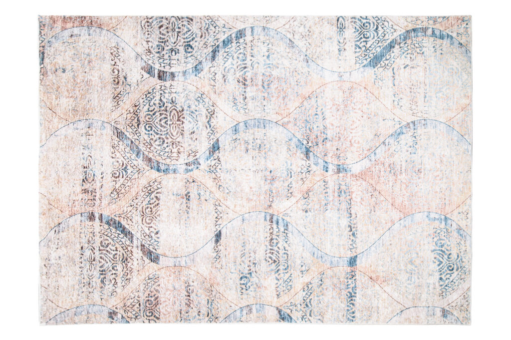 Tappeto Toscana Vintage Blu Beige Ornamenti