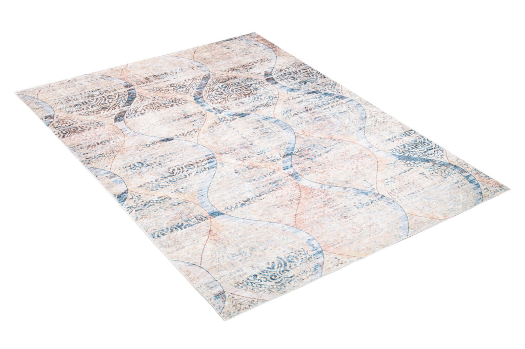 Tappeto Toscana Vintage Blu Beige Ornamenti