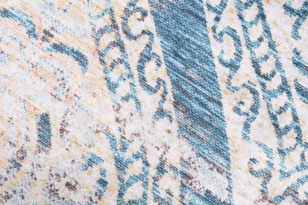 Tappeto Toscana Vintage Blu Beige Ornamenti