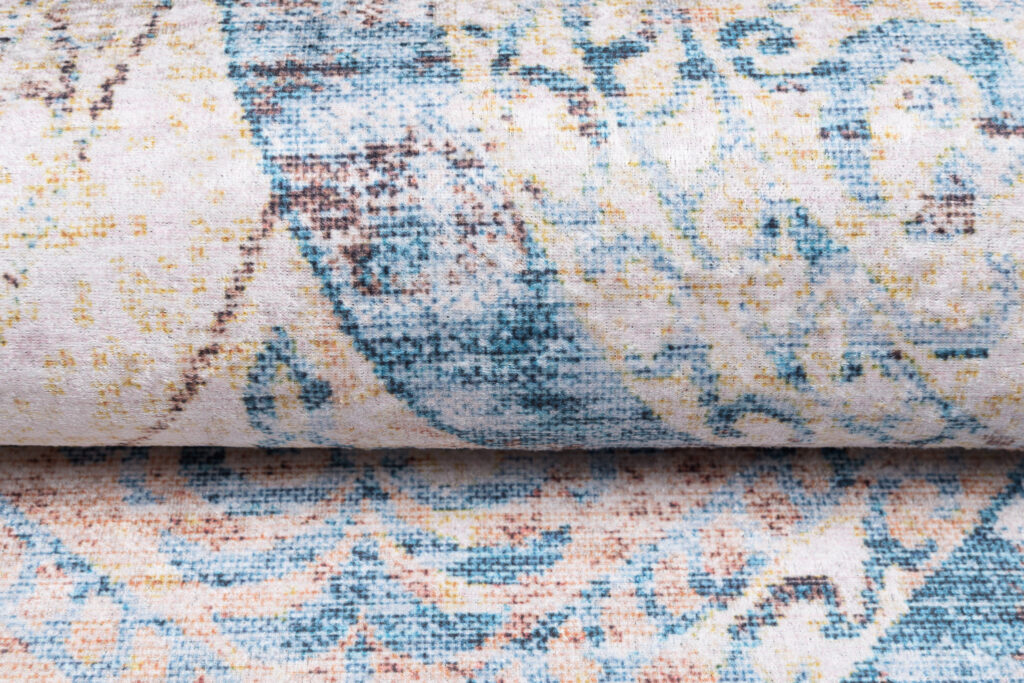 Tappeto Toscana Vintage Blu Beige Ornamenti