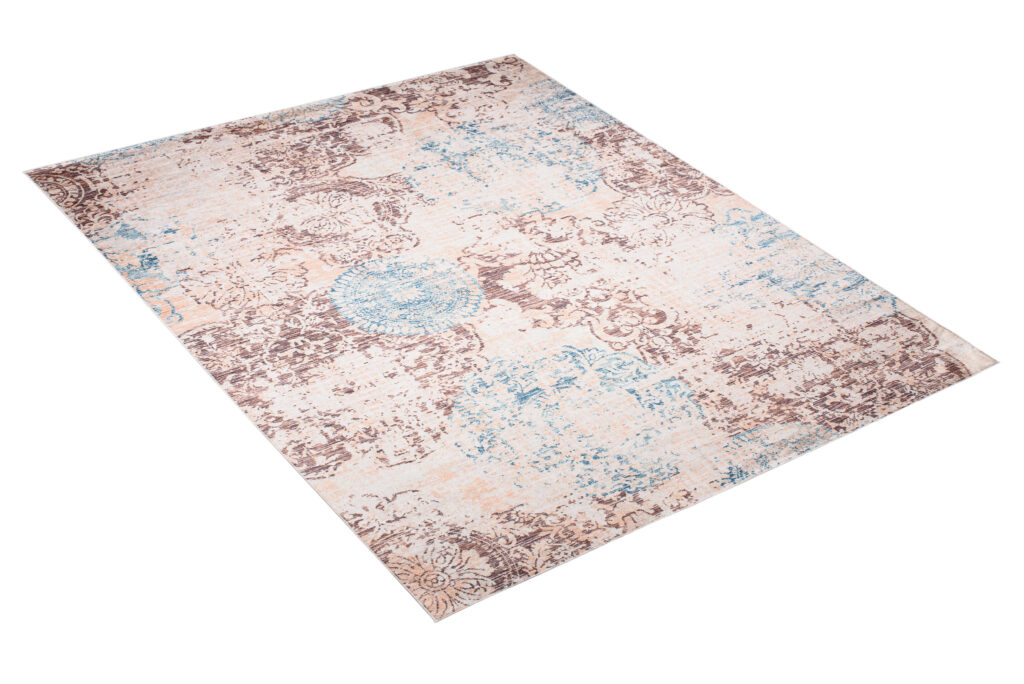 Tappeto Toscana Vintage Blu Beige Antiscivolo