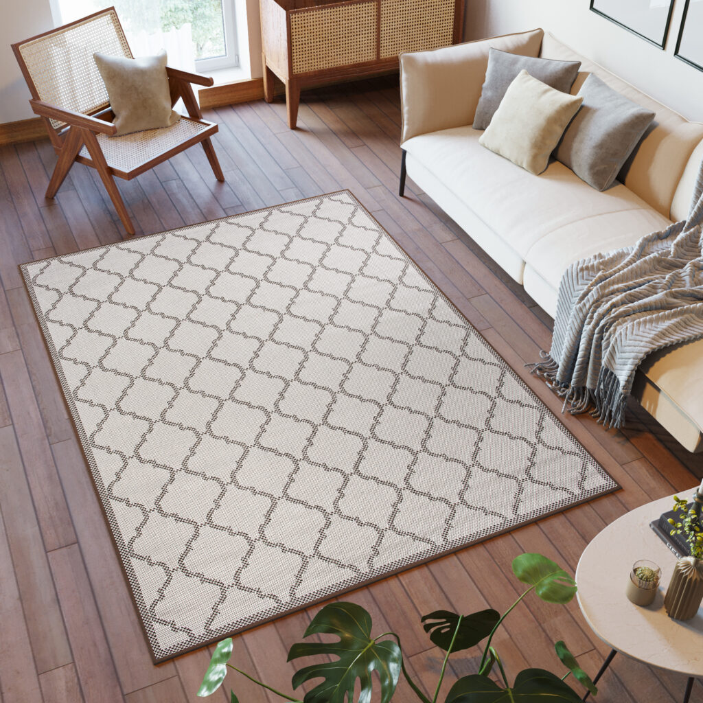 Tappeto Capri Salotto Terazzo Cucina Marocchino Beige Esterno Interno