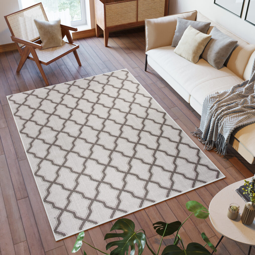 Tappeto Capri Salotto Terazzo Cucina Marocchino Grigio Esterno Interno