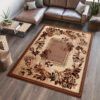 Tappeto Atlas Beige Marrone Moderno Floreale
