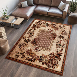 Tappeto Atlas Beige Marrone Moderno Floreale